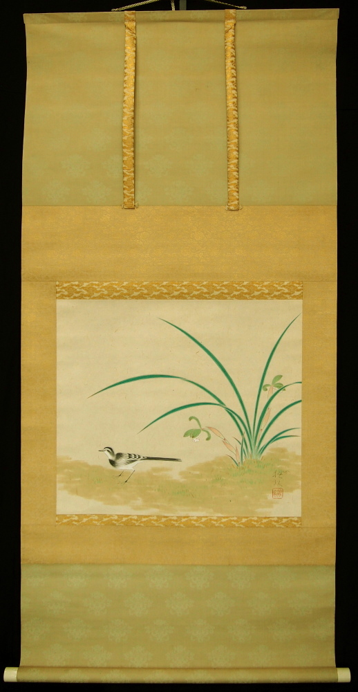 京都の掛軸専門店 古美術神宮堂 掛軸 彩色花鳥画