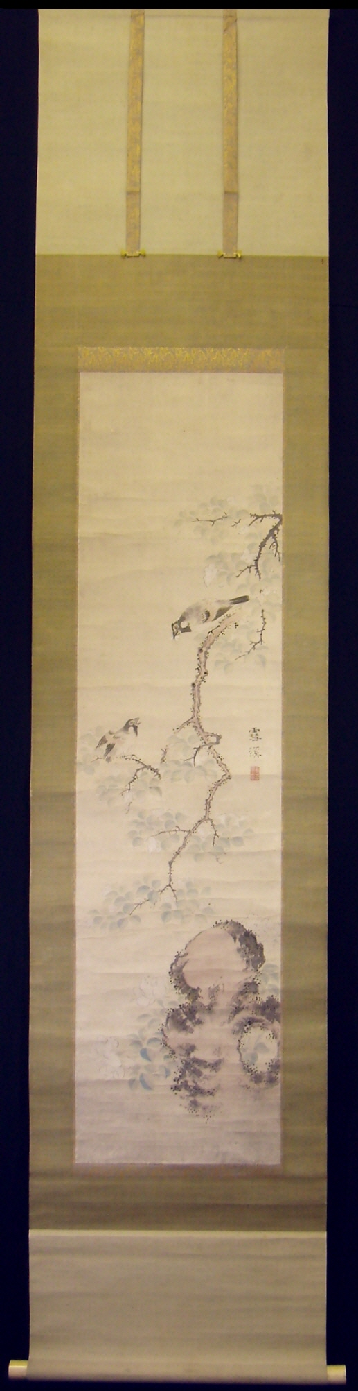 京都の掛軸専門店 古美術神宮堂 掛軸 彩色花鳥画
