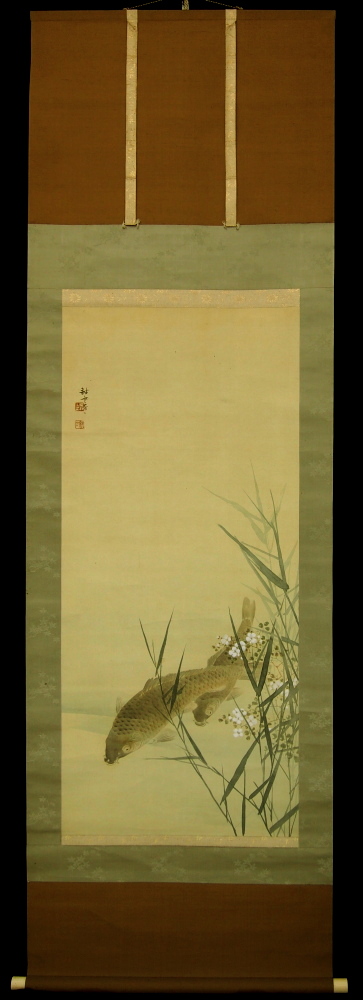 京都の掛軸専門店 古美術神宮堂 掛軸 彩色花鳥画