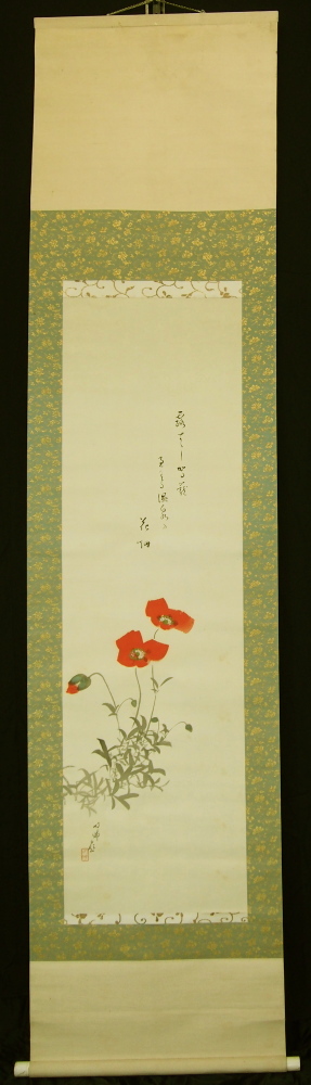 京都の掛軸専門店 古美術神宮堂 掛軸 彩色花鳥画