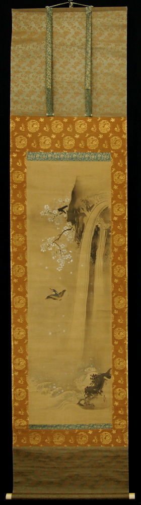 真作】上田丹厓/雪中芦雁図/花鳥図/雁図/掛軸/名家伝来/AD-857