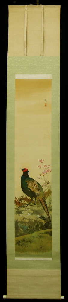 京都の掛軸専門店 古美術神宮堂 掛軸 彩色花鳥画